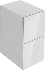 KEUCO Edition 11 Art Sideboard 400 mm mit 2 Auszügen und Beleuchtung – Weiß / Glas Weiß