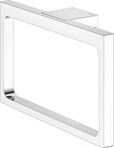 KEUCO Handtuchring Edition 11 11121, verchromt – Eckiges Design, starr, Wandmontage