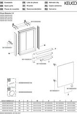 KEUCO Royal Modular 2.0 Spiegelschrank, unbeleuchtet, Wandeinbau, 500 mm, silber-eloxiert