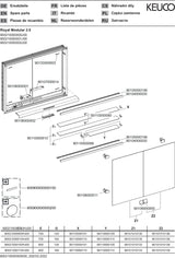 KEUCO Royal Modular 2.0 Spiegelschrank beleuchtet 1050 mm mit USB – Wandeinbau silber-eloxiert