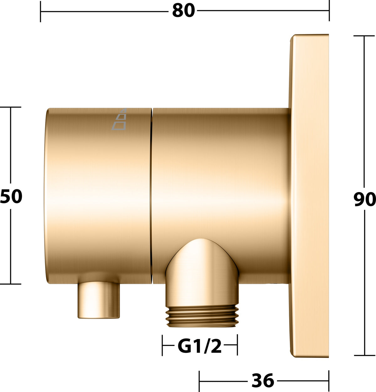 KEUCO IXMO Comfort Absperrventil Unterputz DN15 rund Messing gebürstet 59541