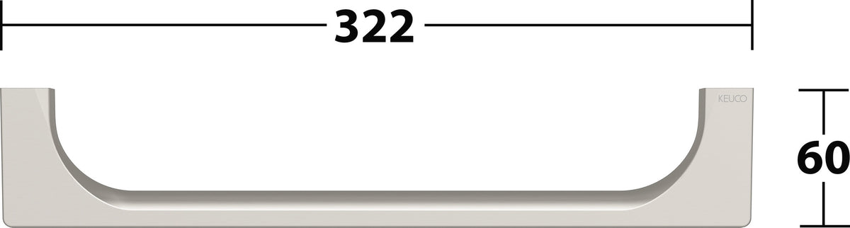 KEUCO Haltegriff Edition 11 300 mm Nickel gebürstet – Wandmontage, eckiges Design