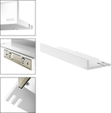 KEUCO REVA Duschablage 12858 weiß matt – rechteckige Wandablage mit Haken, 350 mm