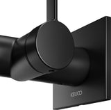 KEUCO IXMO Pure Einhebel-Waschtischmischer Unterputz, eckig, Ausladung 165 mm, schwarz matt