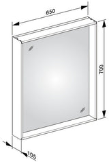 KEUCO X-Line Kristallspiegel 460x850 mm anthrazit – Rahmenloser Wandspiegel ohne Beleuchtung