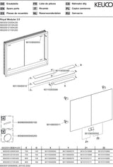KEUCO Royal Modular 2.0 Spiegelschrank Wandeinbau 600 mm mit Steckdose und USB, silber-eloxiert
