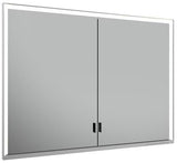 KEUCO Royal Lumos Spiegelschrank 1000 mm, Wandeinbau, silber-eloxiert, mit Beleuchtung und Ablagefach