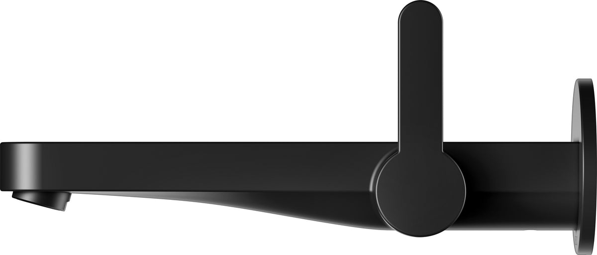 KEUCO IXMO Einhebel-Waschtischmischer Unterputz, rund, Ausladung 165 mm, schwarz matt