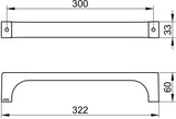 KEUCO Edition 11 Haltegriff 300 mm verchromt – Wandmontage, eckiges Design