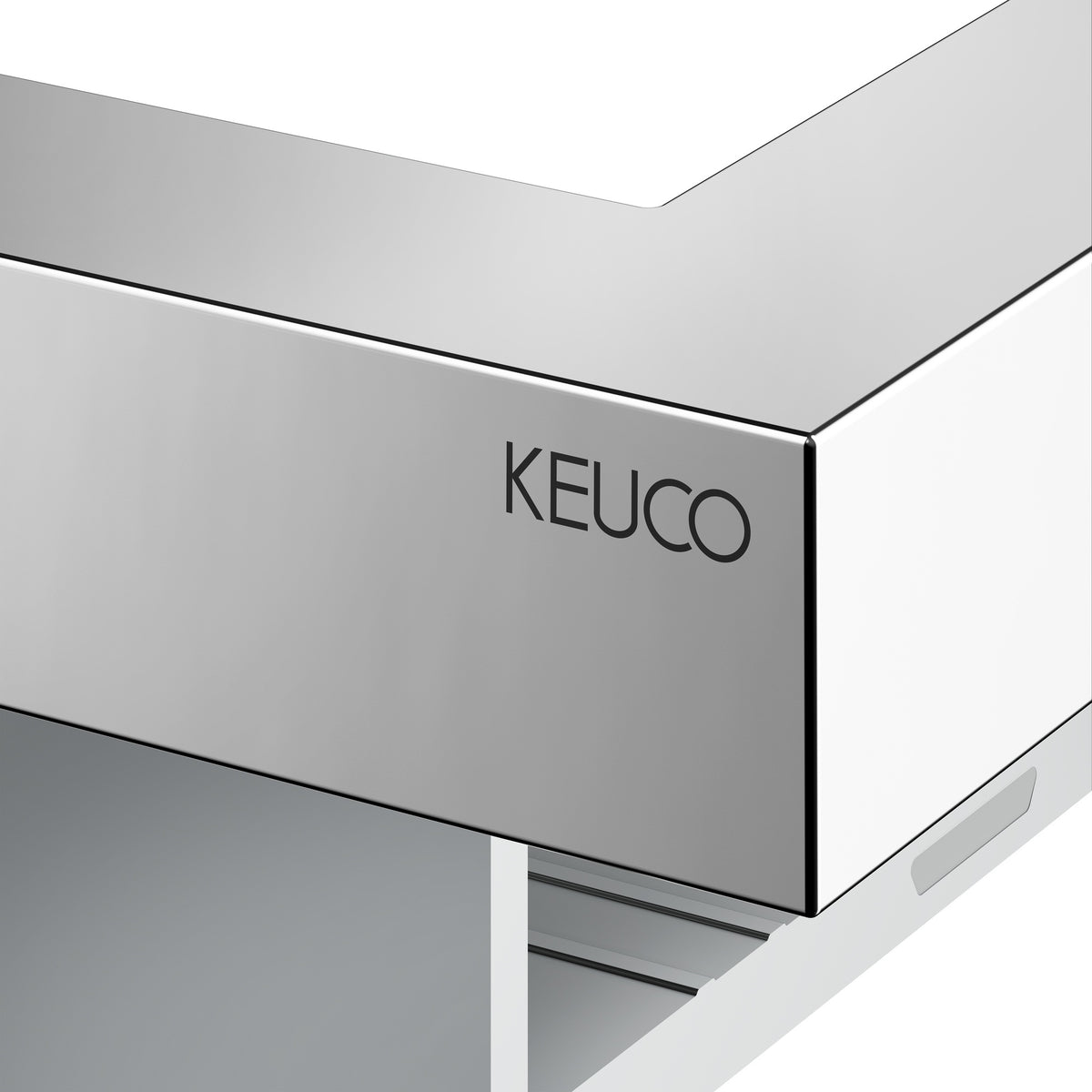 KEUCO Duschablage Edition 90 Square mit Glasabzieher, verchromt/Aluminium, 360 mm