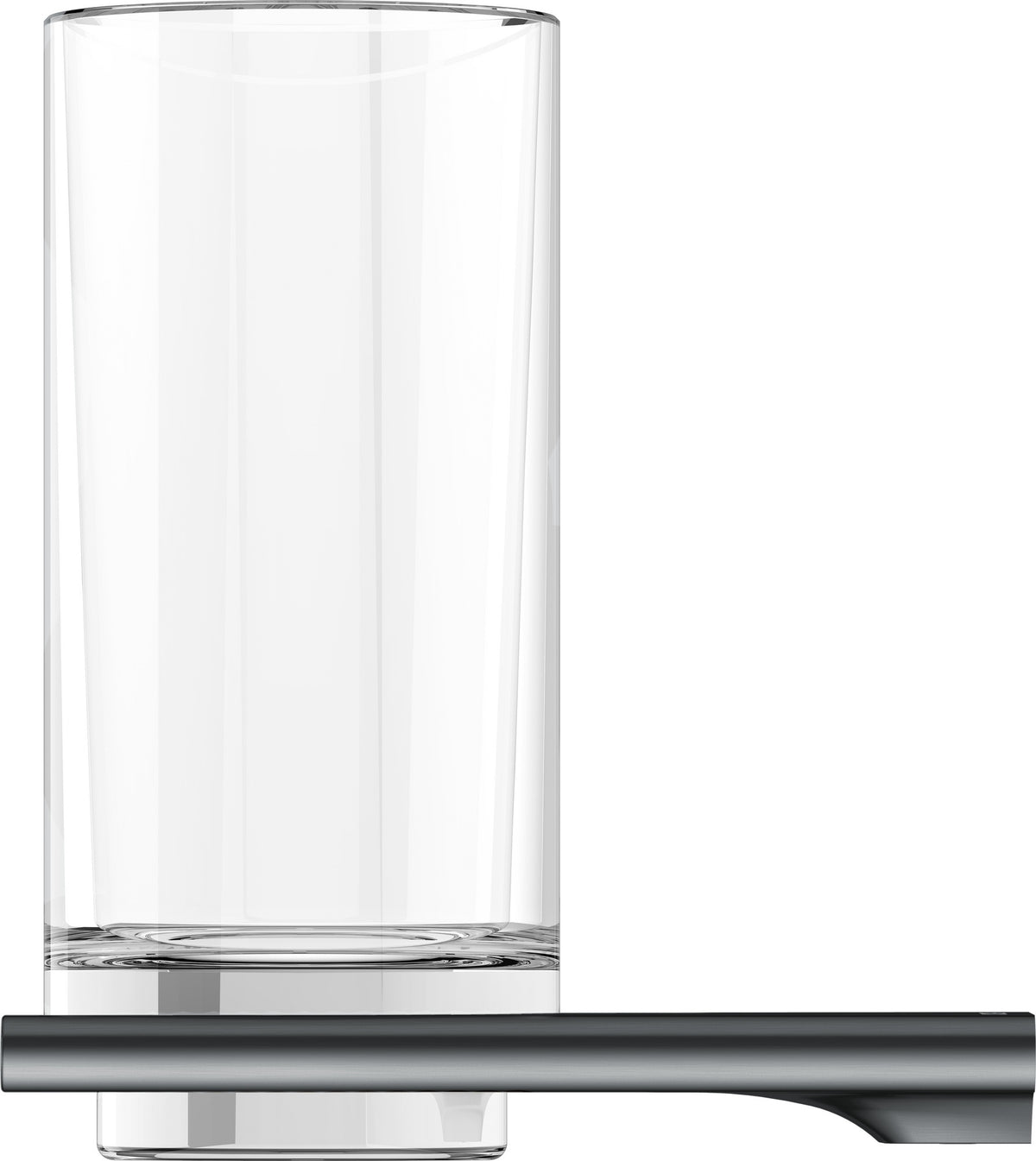 KEUCO Edition 400 Glashalter mit Echtkristall-Glas, verchromt – Wandmontage, softcube Design