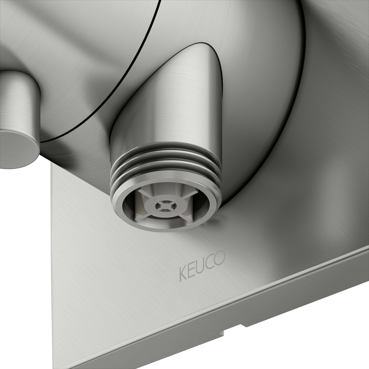 KEUCO IXMO Comfort 3-Wege Umstellventil rund Messing gebürstet