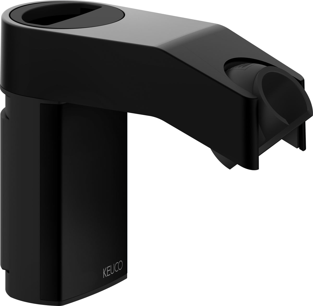 KEUCO AXESS Brausehalter 35010 höhenverstellbar schwarz matt – flexible Duschkopfhalterung