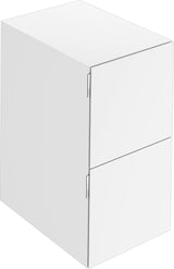 KEUCO Edition 11 Art Sideboard 400 mm mit 2 Auszügen und Beleuchtung – Weiß / Glas Weiß