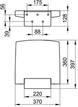 KEUCO Klappsitz Plan 14983 – Wandmontage, verchromt/schwarzgrau, bis 150 kg