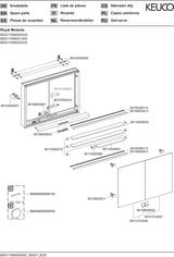 KEUCO Royal Modular 2.0 Spiegelschrank, beleuchtet, 600 x 700 x 120 mm, silber-eloxiert