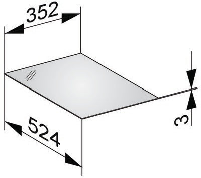 KEUCO Edition 11 Abdeckplatte Cristallinglas 352x524 mm anthrazit – passend für Sideboard 31320/21