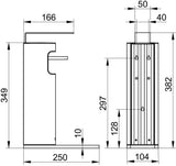 KEUCO Desinfektionsmittelspender Plan Wandmodell verchromt/schwarz ohne Fenster 750 ml
