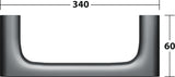 KEUCO Edition 400 Badetuchhalter 250 mm verchromt, feststehend, eckiges Design
