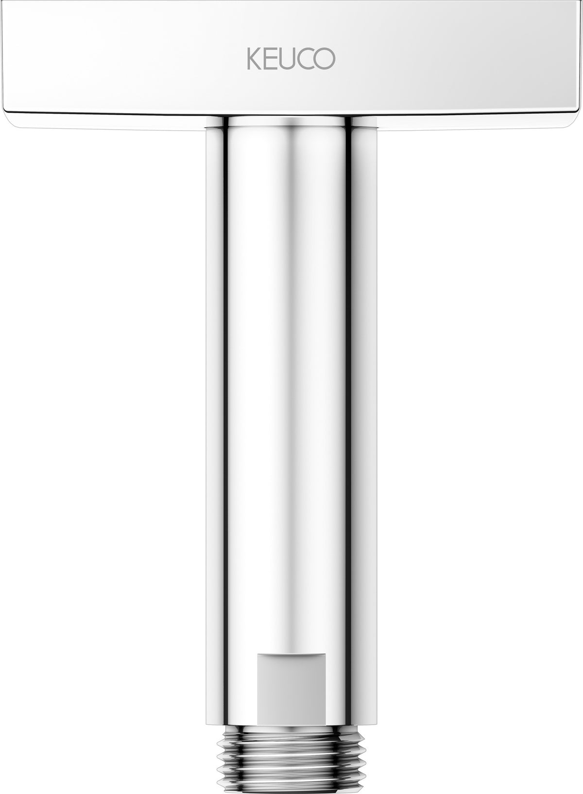 KEUCO Brausearm Edition 300 Deckenanschluss 100 mm verchromt – Eckige Form für moderne Duschen