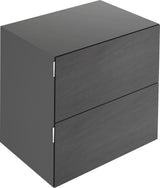 KEUCO Edition 11 Art Sideboard 400 mm mit 2 Auszügen und Beleuchtung – Weiß / Glas Weiß