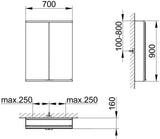 KEUCO Royal Modular 2.0 Spiegelschrank beleuchtet 600 mm mit Steckdose und USB