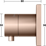 KEUCO IXMO Comfort Absperrventil Unterputz DN15 rund Messing gebürstet 59541