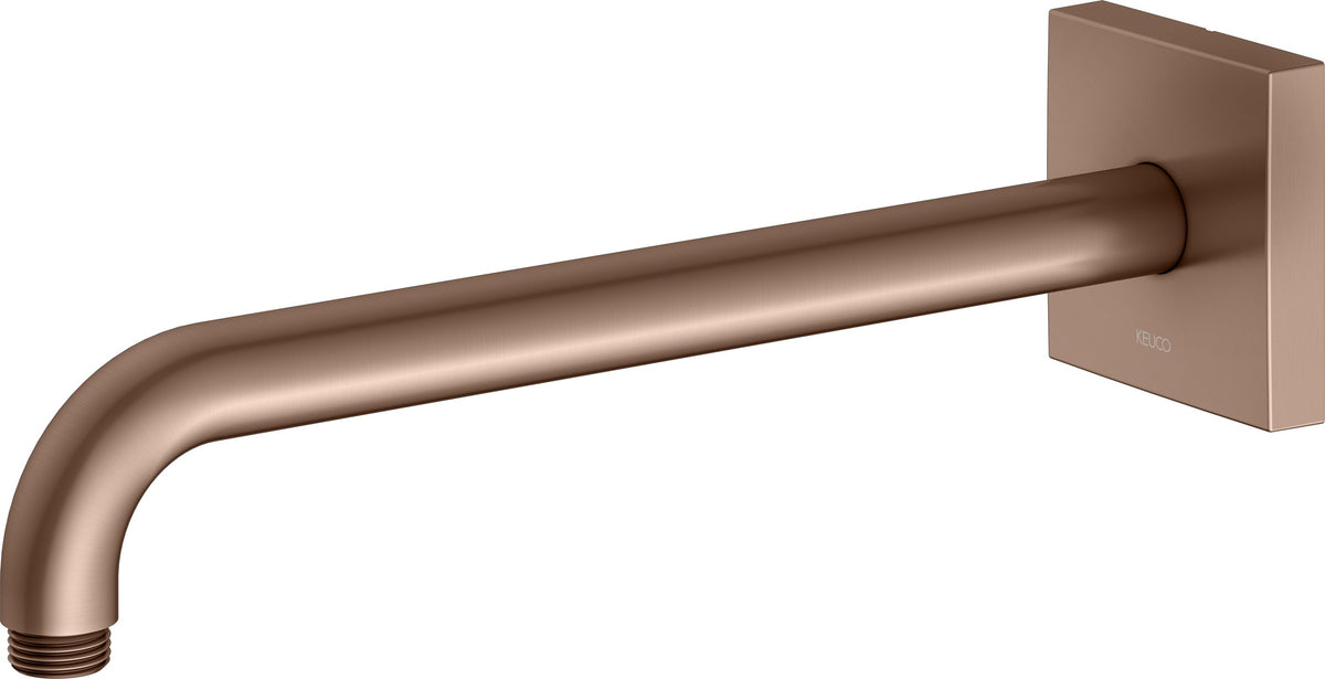 KEUCO Brausearm Edition 300, Wandanschluss, 300 mm, verchromt – Eckige Form, Metall