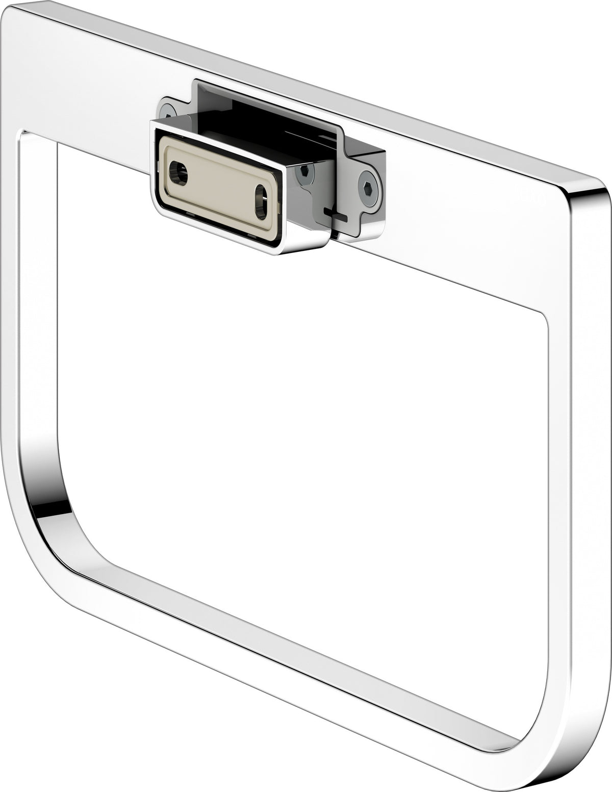 KEUCO Collection Moll Handtuchring 12721, verchromt, softcube-Design, Wandmontage