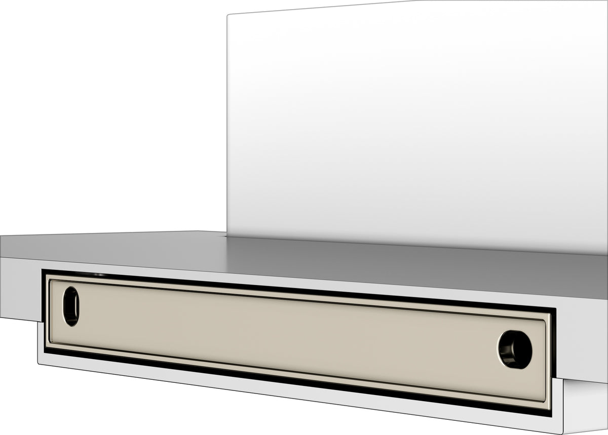 KEUCO Edition 400 Duschablage mit Glasabzieher, Aluminium silber-eloxiert, 328 mm