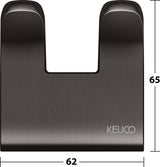 KEUCO Collection Moll Handtuchhaken doppelt Titanschwarz gebürstet 12713