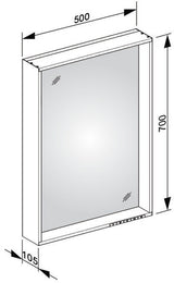 KEUCO X-Line Lichtspiegel 460x850mm anthrazit – LED, Touch-Sensor, A++