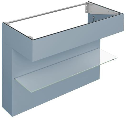 KEUCO Edition 11 Art Waschtischunterbau 800 mm mit Glasablage und Beleuchtung in Weiß