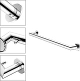 KEUCO REVA Badetuchhalter 600 mm verchromt mit integriertem Haken – Wandmontage