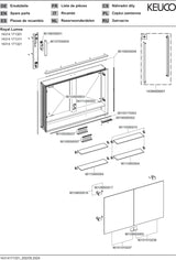 KEUCO Royal Lumos Spiegelschrank 1000 mm, Wandeinbau, silber-eloxiert, mit Beleuchtung und Ablagefach