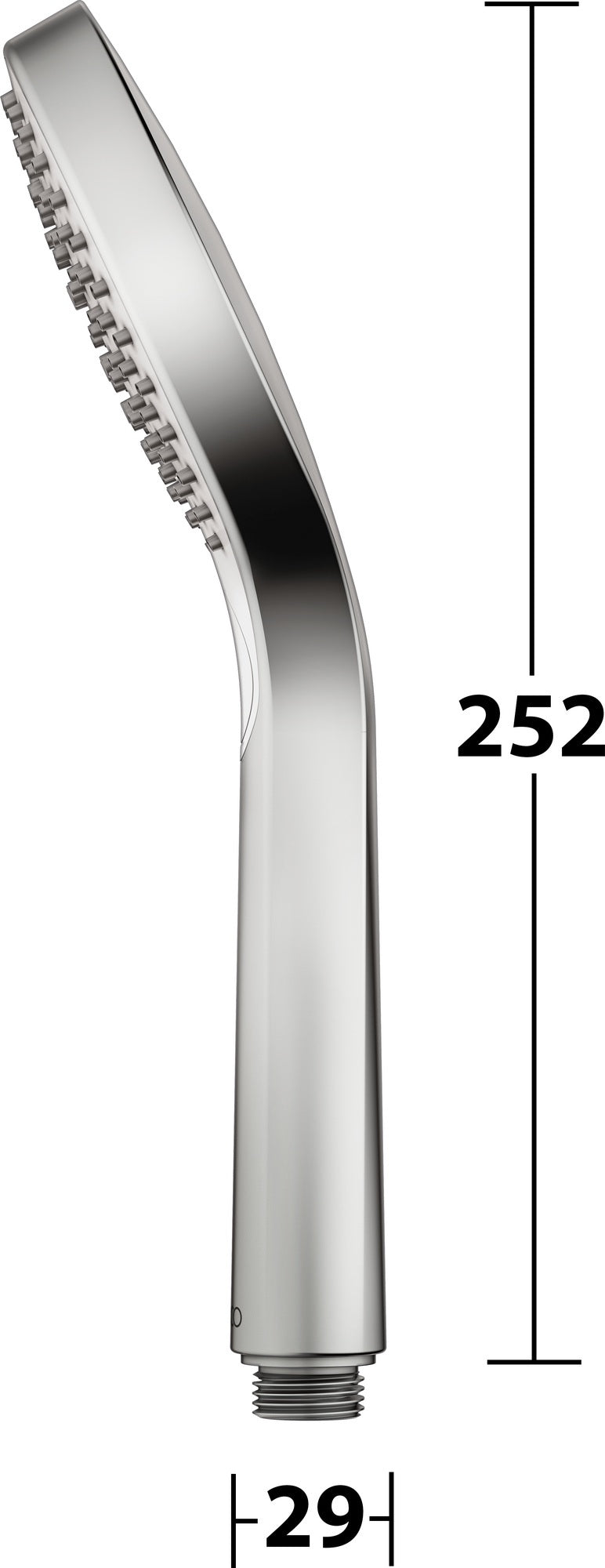 KEUCO IXMO_solo Handbrause 59580 verchromt – 1 Strahl, Eco Air, 100 mm