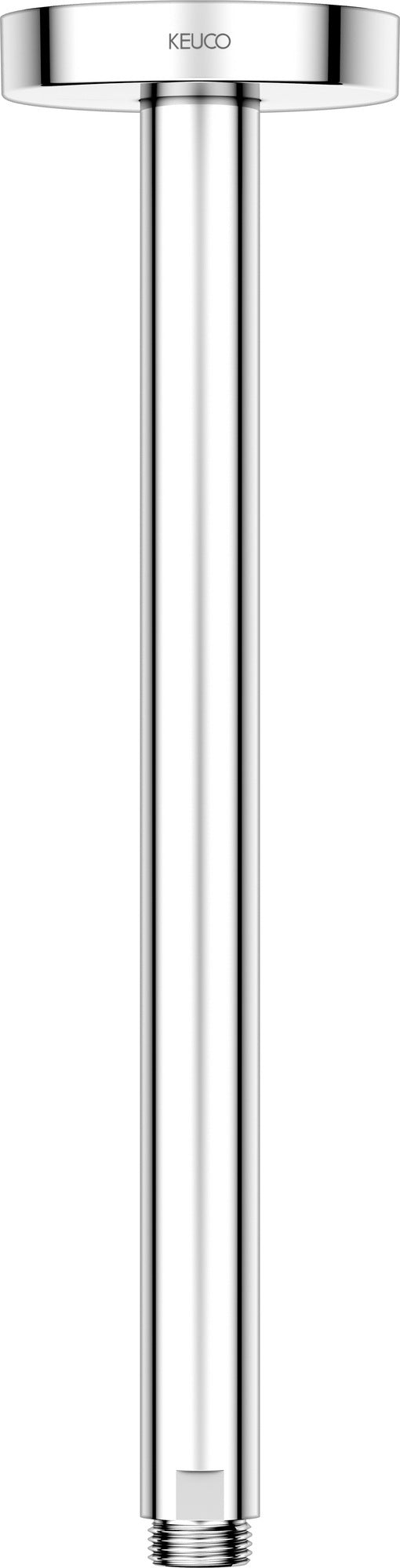 KEUCO Brausearm Elegance 51688, Deckenanschluss, 100 mm, verchromt – Rundes Design für die Deckenmontage