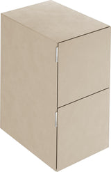 KEUCO Edition 11 Art Sideboard 400 mm mit 2 Auszügen und Beleuchtung – Weiß / Glas Weiß
