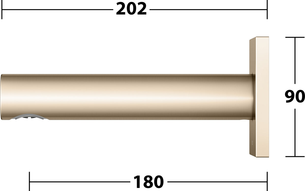 KEUCO IXMO Wanneneinlauf eckig 180 mm Bronze gebürstet – Unterputz-Auslauf für DN15