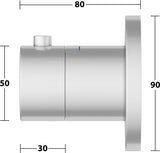 KEUCO IXMO Thermostatarmatur Unterputz rund verchromt – mit Sicherheitssperre bei 38 °C