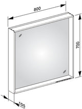 KEUCO X-Line Lichtspiegel mit Spiegelheizung 500 x 700 x 105 mm Vulkanit – LED-Badspiegel