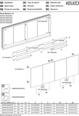 KEUCO Royal Modular 2.0 Spiegelschrank Einbau 1900 mm, unbeleuchtet, 4 Türen, silber-eloxiert