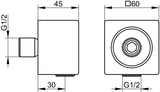 KEUCO Edition 11 Schlauchanschluss DN 15 – Bronze gebürstet, eckige Rosette, Messing