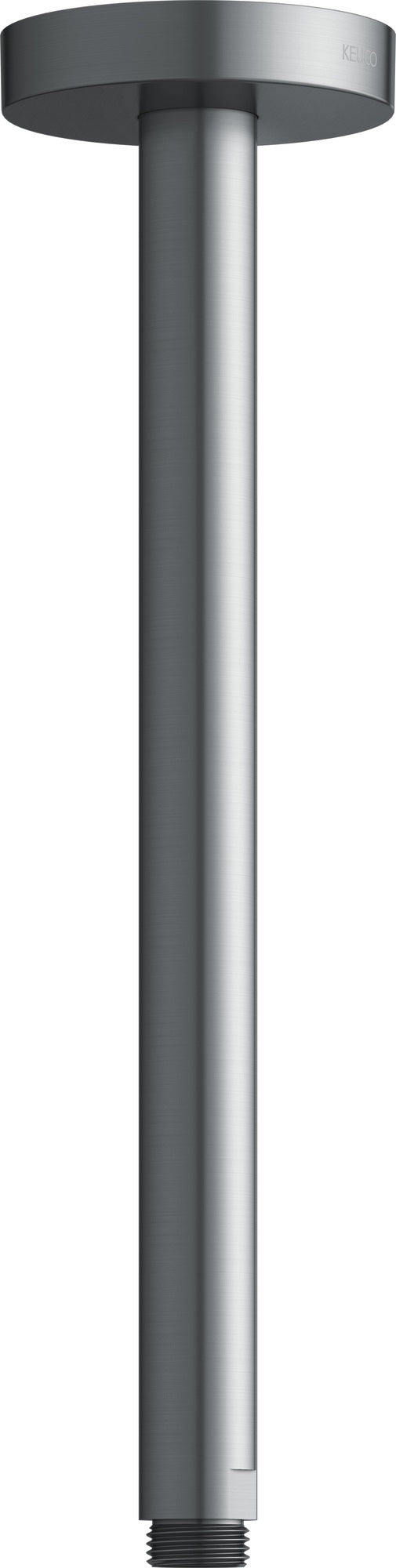 KEUCO Brausearm Elegance 51688, Deckenanschluss, 100 mm, verchromt – Rundes Design für die Deckenmontage