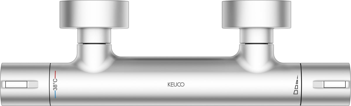 KEUCO Plan blue Thermostat-Brausemischer Aufputz Aluminium-finish 53926