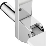 KEUCO Klappsitz zum Einhängen Care 35181 verchromt/schwarz – Wandmontage