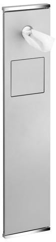 KEUCO Plan Integral WC-Modul 2 links angeschlagen, verchromt/Aluminium, mit Hygienebeutelspender