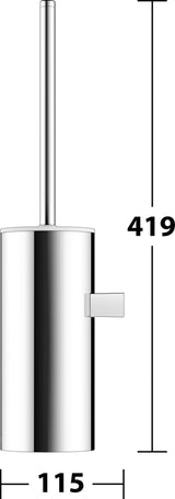 KEUCO Collection Moll Toilettenbürstengarnitur Wand verchromt/weiß – Wandmontage mit Deckel