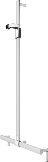 KEUCO Duschhandlauf AXESS 35014, silber-eloxiert, 1000/1301 mm, mit Brausestange