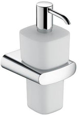 KEUCO Elegance Lotionspender 11654 – Opalglas, verchromte Pumpe, 220 ml, Wandmontage